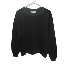 Rare Wildfox Sample Sommers Knit Quilted Black Sweater/Sweatshirt Size Small